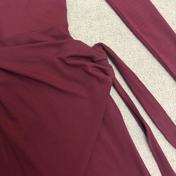 Aritzia Wilfred Saturn Longsleeve Jersey Wrap Midi Dress - Picture 4 of 14